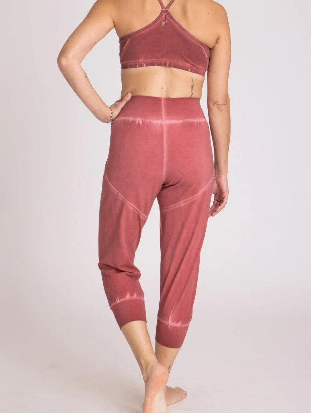 Ripple Stonewash Slouchy Capri Pants